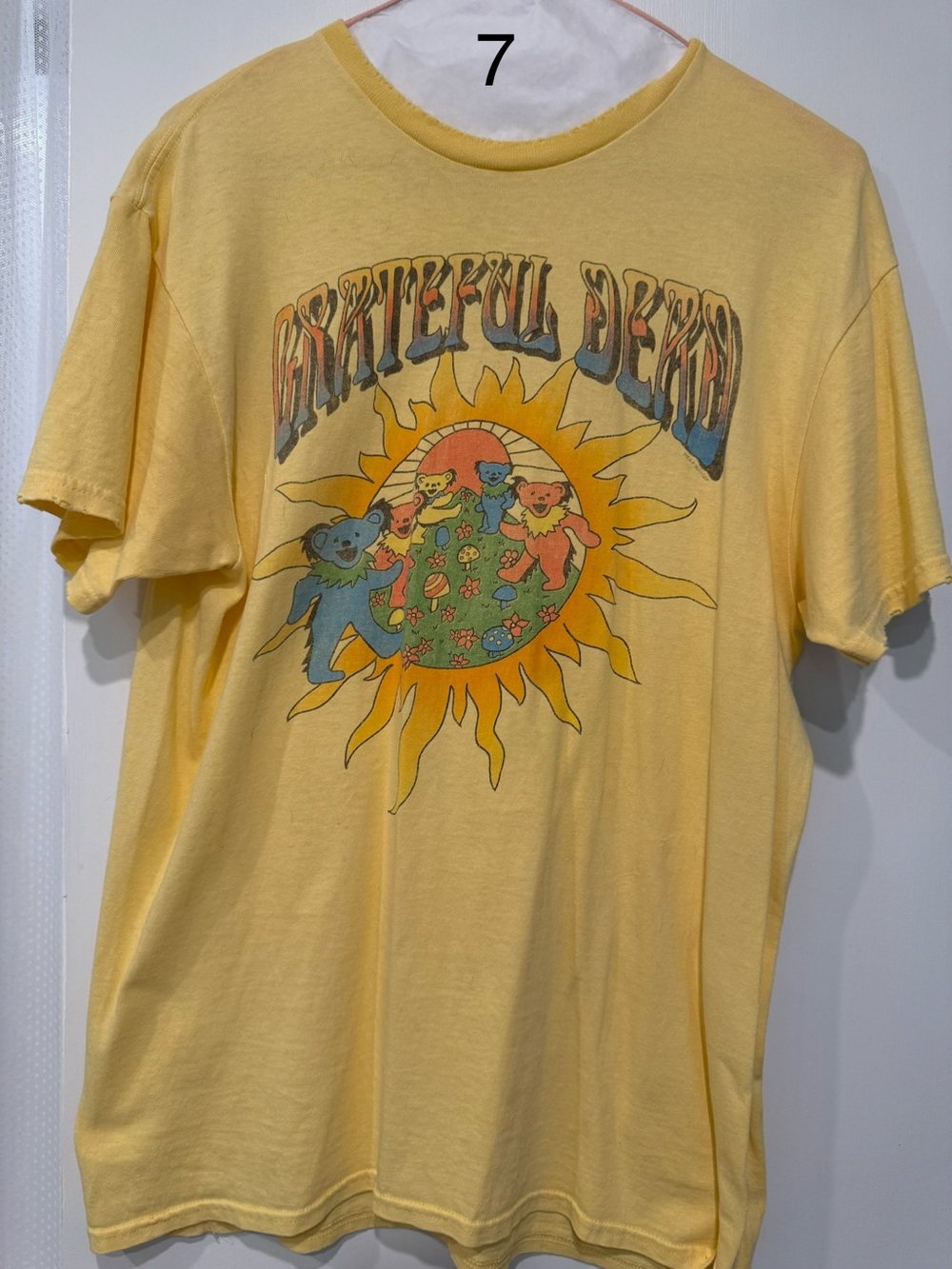 Junk Food Clothing Yellow Grateful Dead Dancing Bears Sun Tee